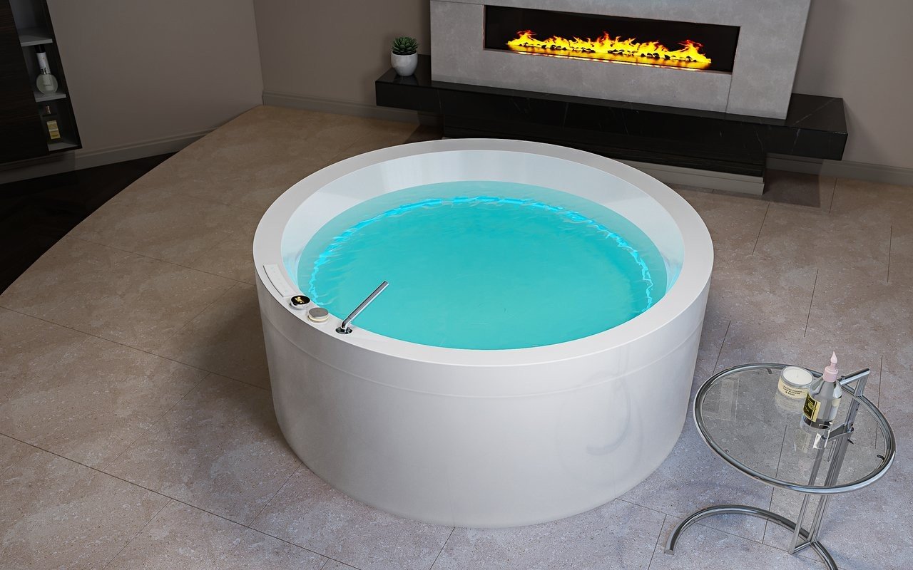 Aquatica Dream Rondo HydroRelax Bañera, con Jets de Hidromasaje, Blanca, para Interior y Exterior (240V/50/60Hz) picture № 0