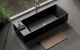 Aquatica Monolith Black Freestanding Solid Surface Bathtub06