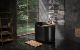 Aquatica True Ofuro Nano Black Freestanding Solid Surface Bathtub01