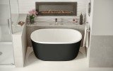 Lullaby Nano Black Wht Small Freestanding Solid Surface Bathtub by Aquatica (2 2) (web)