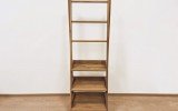 Universal 70.75 Waterproof Teak Wood Bathroom Ladder Shelf By Aquatica01